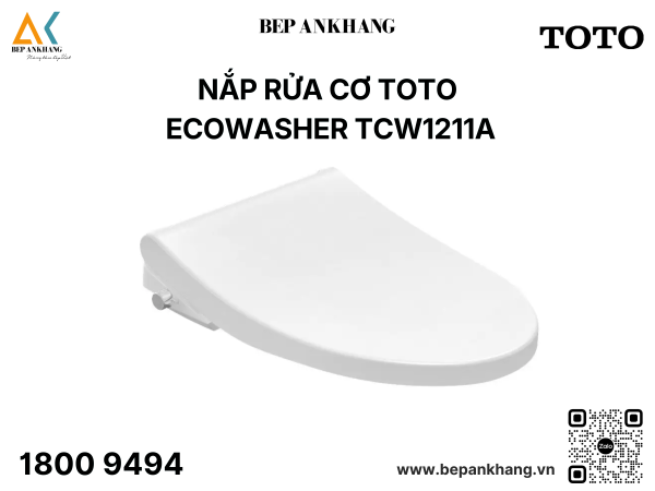 Bàn cầu 1 khối kèm nắp rửa cơ ECOWASHER TCW1211A MS625DE4