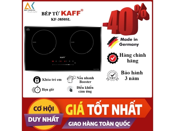 Bếp Kính Ấm Từ 2 Vùng Nấu KAFF KF-3850SL - Made in Gernany