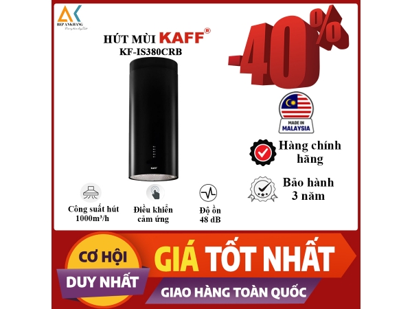 Máy Hút Mùi Đảo Hinhg Trụ KAFF KF-IS380CRB - Made in Germany