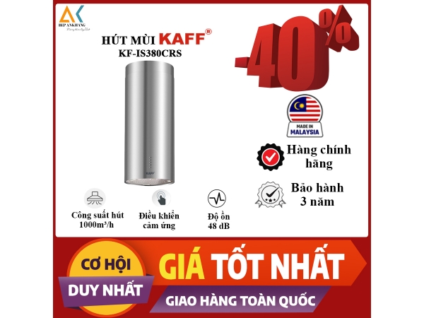 Máy Hút Mùi Đảo Hình Trụ KAFF KF-IS380CRS -  Thương hiệu Germany