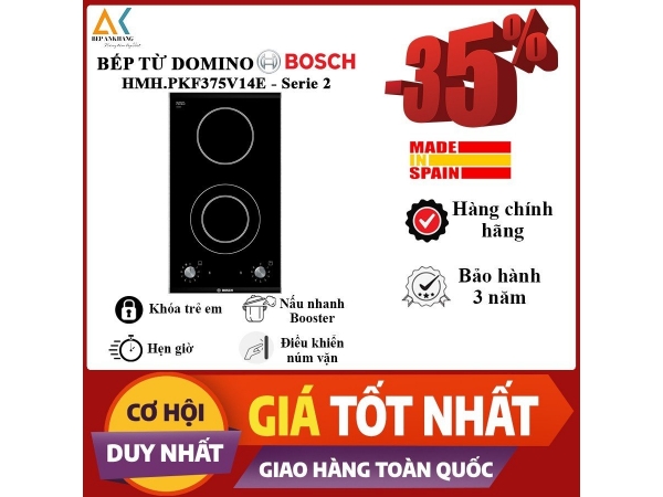 Bếp từ Domino BOSCH HMH.PKF375V14E Serie 2 - Made in Spain