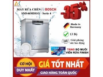 Máy rửa bát độc lập BOSCH SMS46MI01G|Serie 4