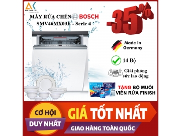 Máy rửa chén âm tủ Bosch SMV46MX03E