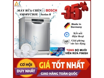 Máy rửa bát Bosch Seri 8 SMS8YCI03E - Made in Germany