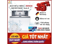 Máy rửa bát âm tủ Bosch SMV8YCX03E |Serie 8 Germany