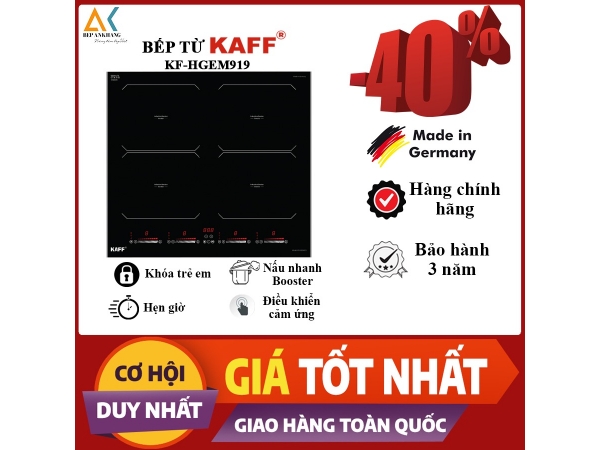 Bếp từ 4 vùng nấu Kaff KF- HGEM919  - Made in Germany