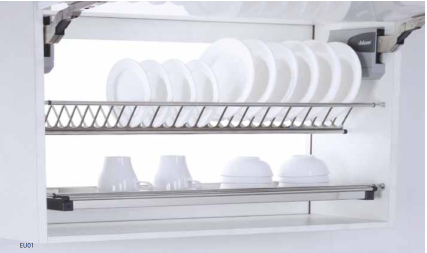 Kệ chén bát đĩa cố định dạng chữ V 2 tầng